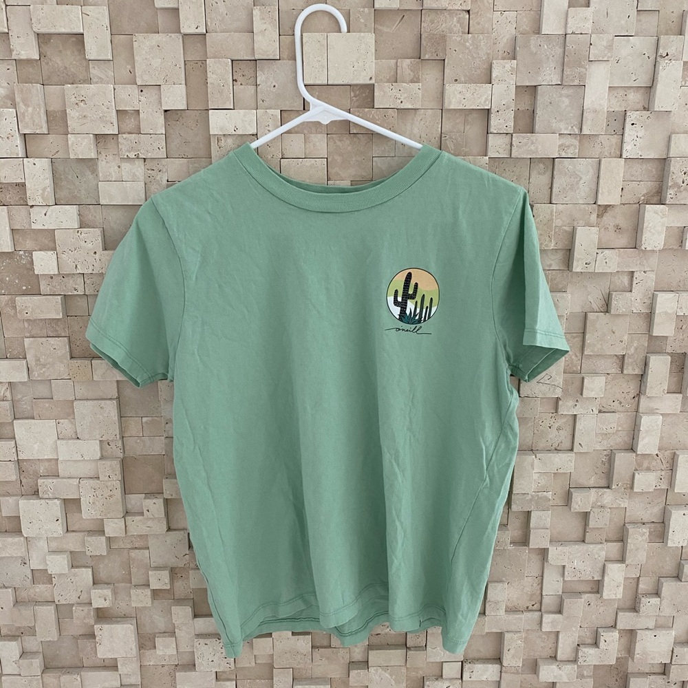 Long mint green tee